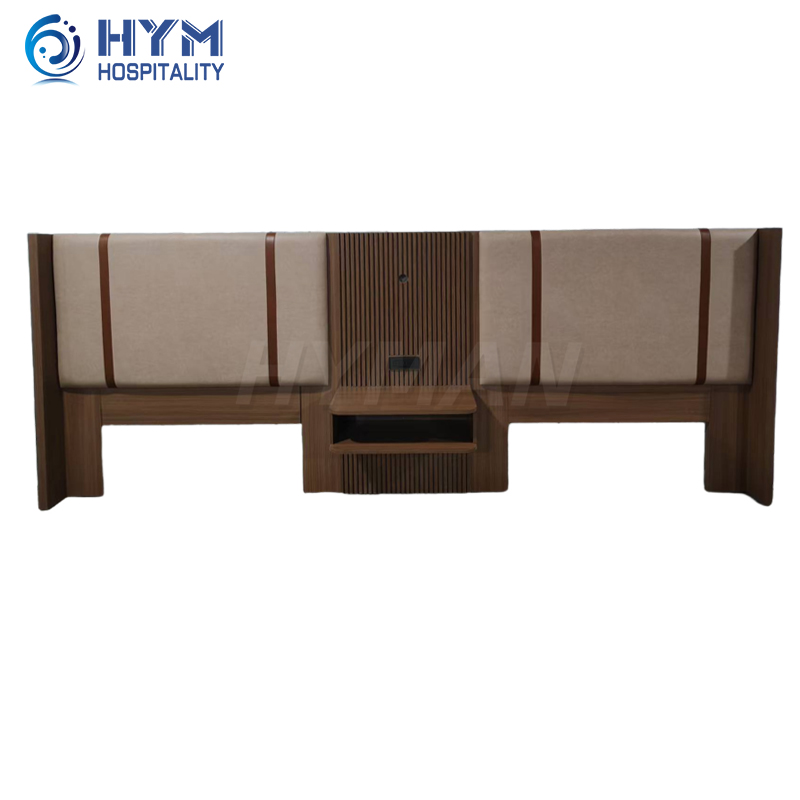 HIG-203 | Queen Size Headboard System with Integrated Floating Nightstands & Power