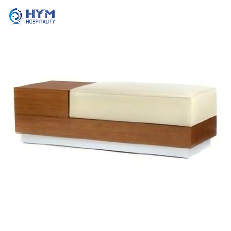 EXP2-310 Upholstered Wood Bench with Wood Side Table Holiday Inn Express