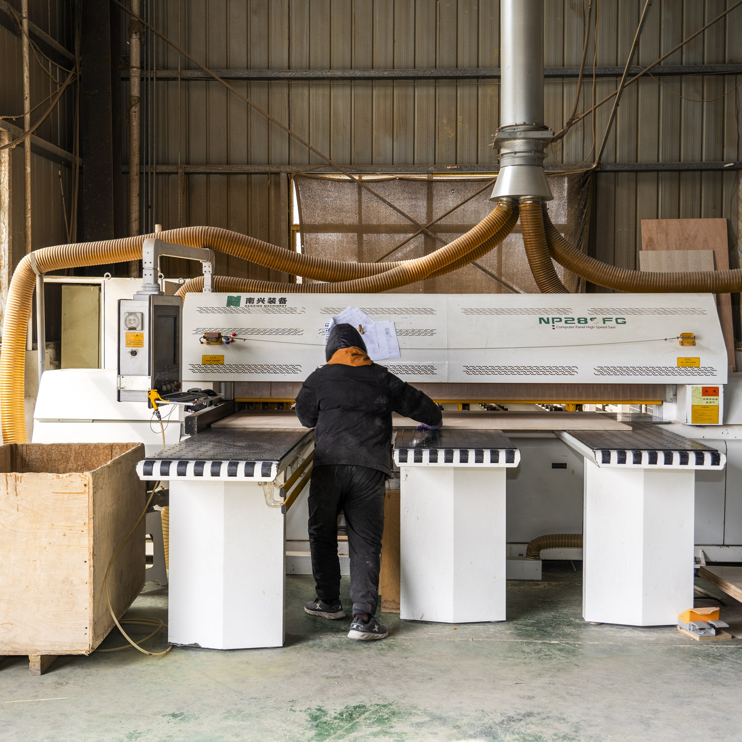 Machine-produced furniture materials