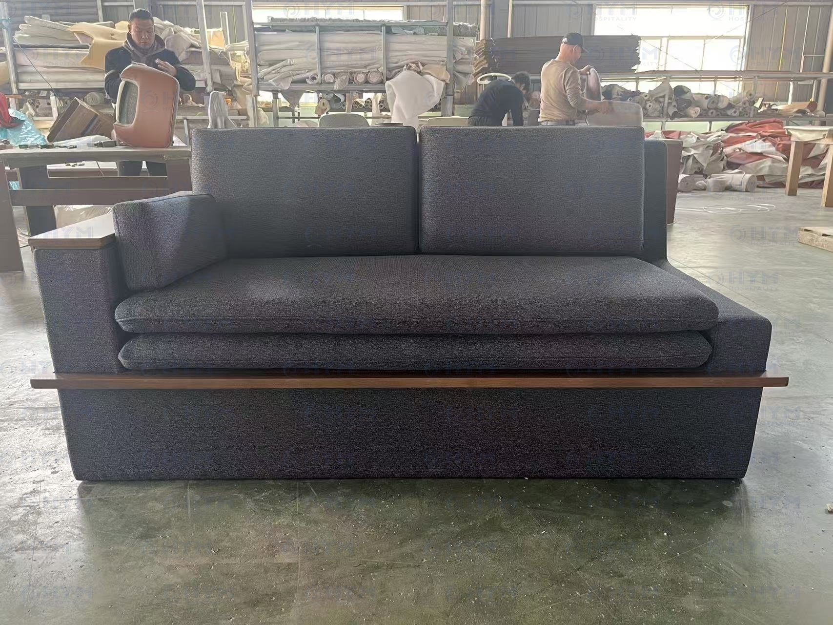 Courtyard sofa in factory