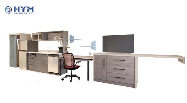 GR-306 Working Wall @ King Studio Suite Connector Home2 by Hilton