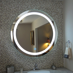 Round Long Light LED Mirror in Bathroom