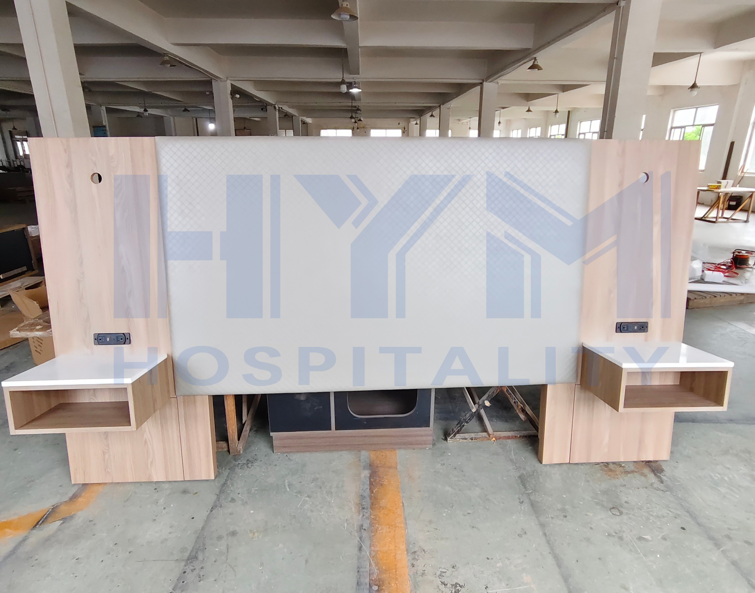 Integrated Headboard & Nightstand Ensemble