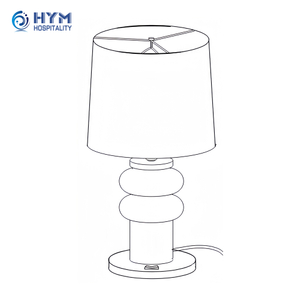 Home2 Gr-206 Table Lamp Fluted Lamp at Accessible Working Wall