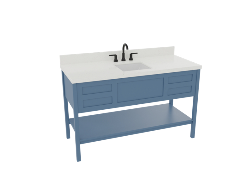 AmericaInn Hotel & Suites Modern Blue Bathroom Cabinets