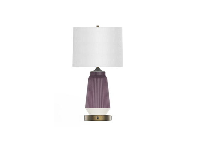 Staybridge Suites Taupe Ceramic Modern End Table Lamp