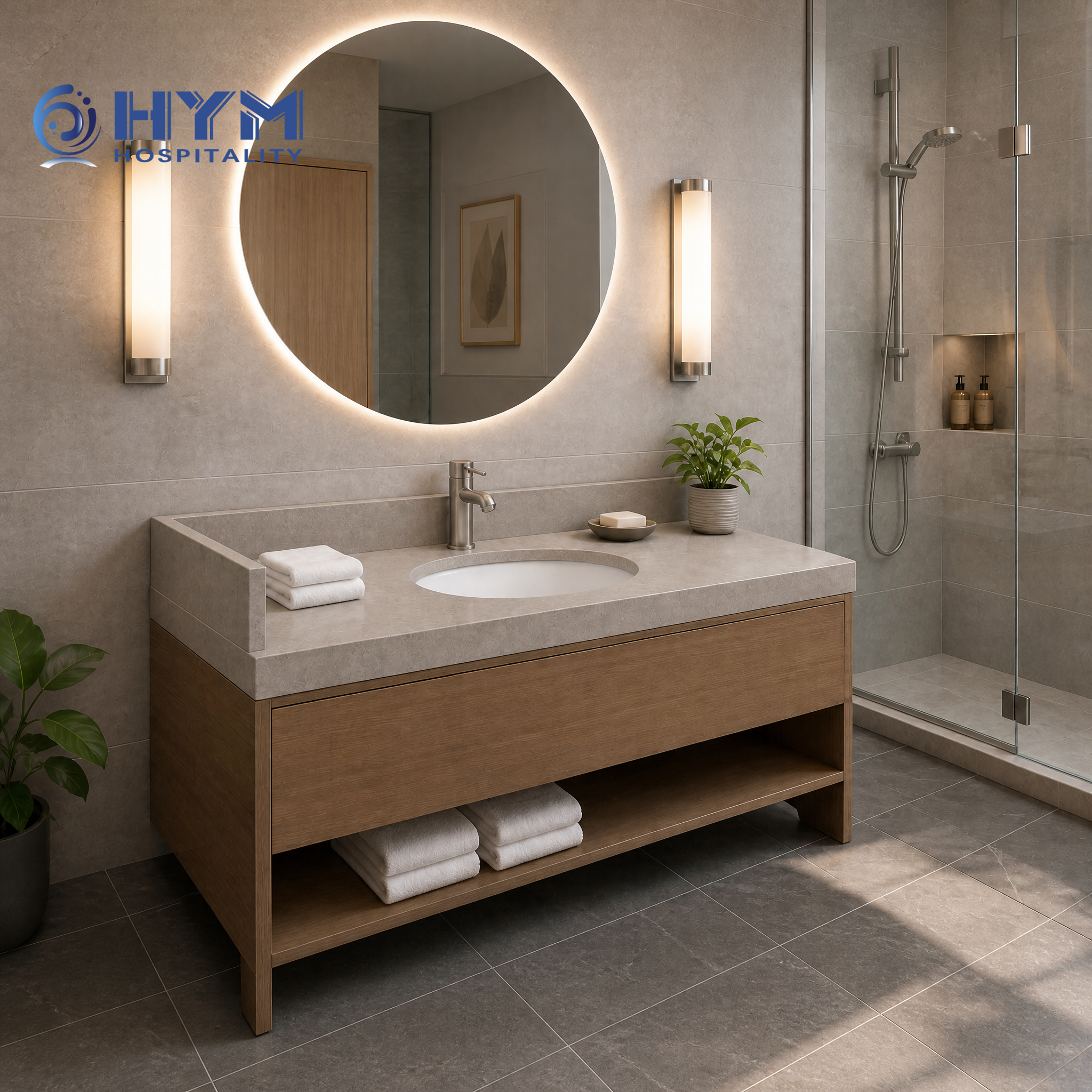 CG-221 Vanity Top For Accessible Vanity Bases and Renovation Projects Hotel Guestroom Candlewood Suites