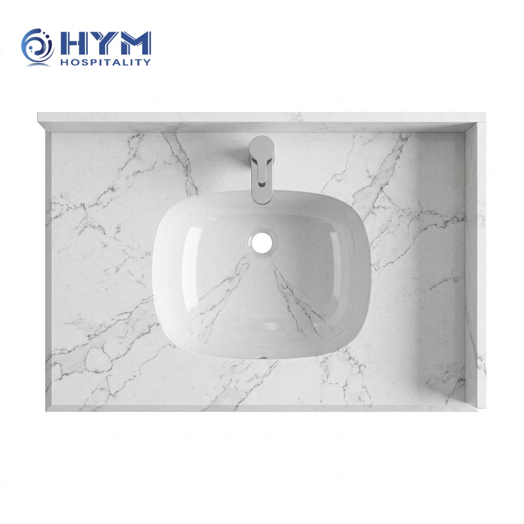 CG-255 Vanity Top For Accessible Renovation Projects Hotel Guestroom Candlewood Suites