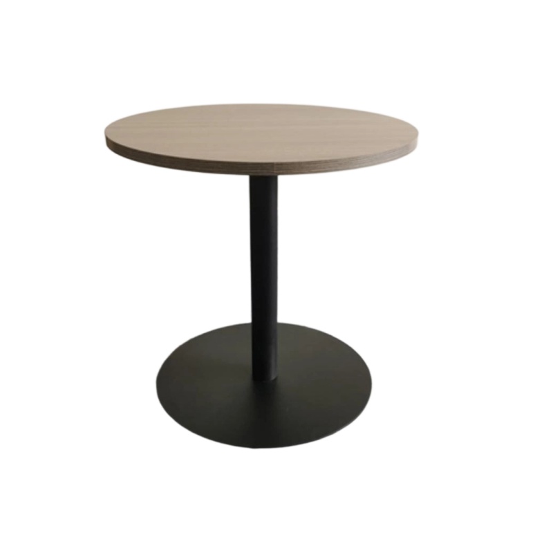 Close-up of the wood-finish 36-inch activity table top with 2mm impact-resistant PVC edgebanding, designed for high-traffic hospitality use.