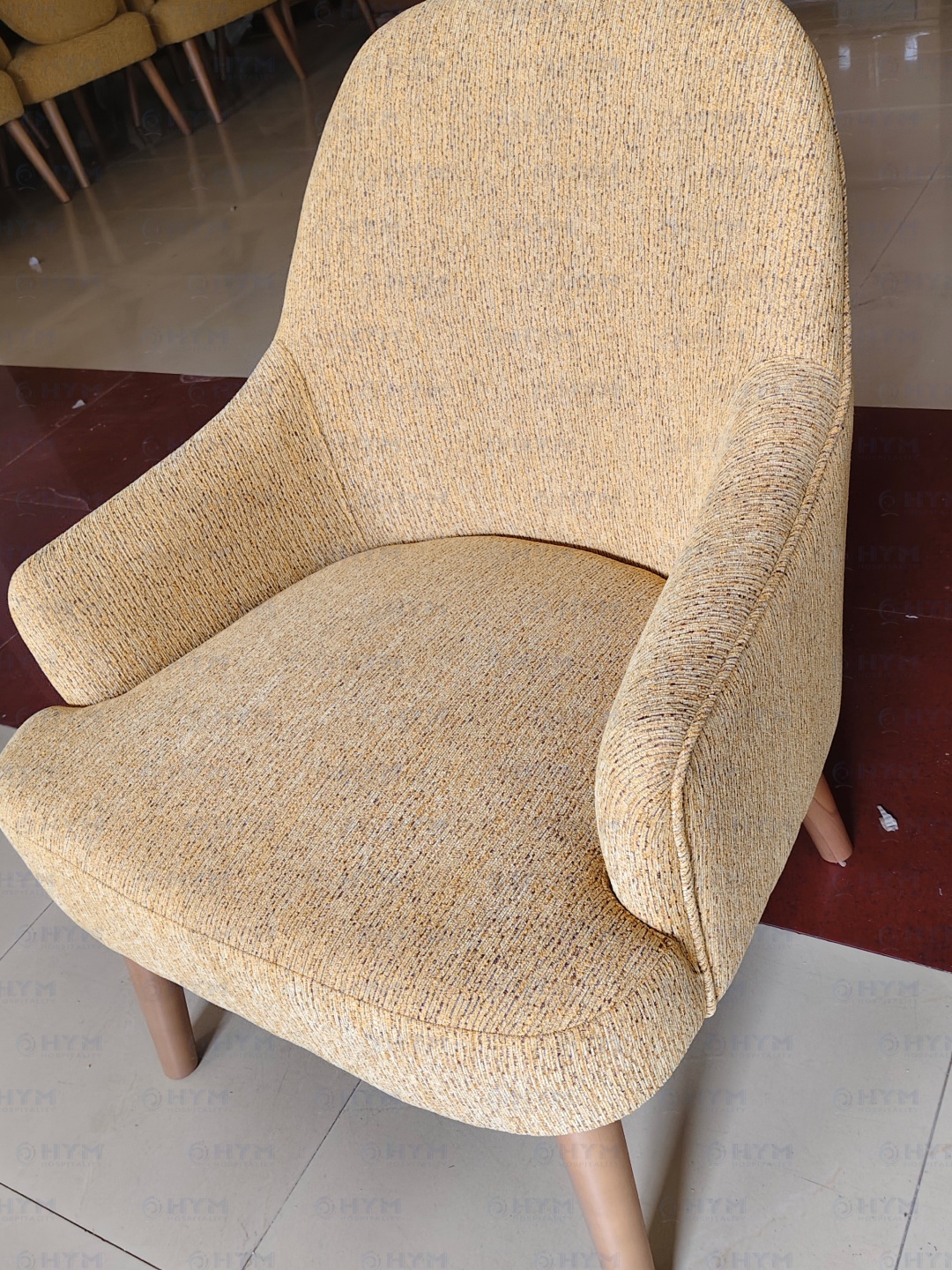 Hampton by Hilton lounge chairs in the factory workshop.（close up）
