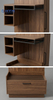 Premium soft-closing drawer glides on custom hospitality casegoods closet.