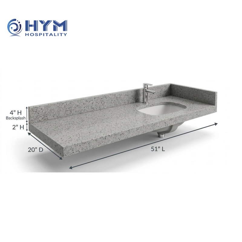 CG-219 Vanity Top For Studio Vanity Bases Hotel Guestroom Candlewood Suites