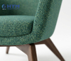 Close-up of the 100,000 double rubs contract-grade fabric and heavy-duty stitching on the PA-107 lounge chair.
