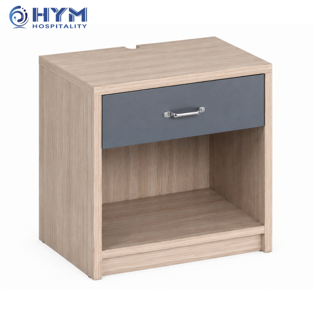 CG-212 Nightstand For Accessible Queen Units With Drawer and Cutout for Cords Hotel Guestroom Candlewood Suites