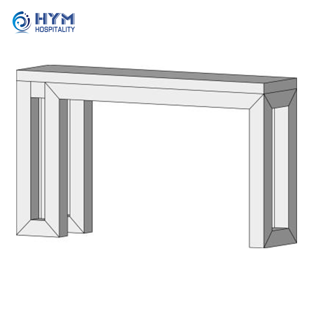 A well-styled entryway featuring a perfectly proportioned table and mirror