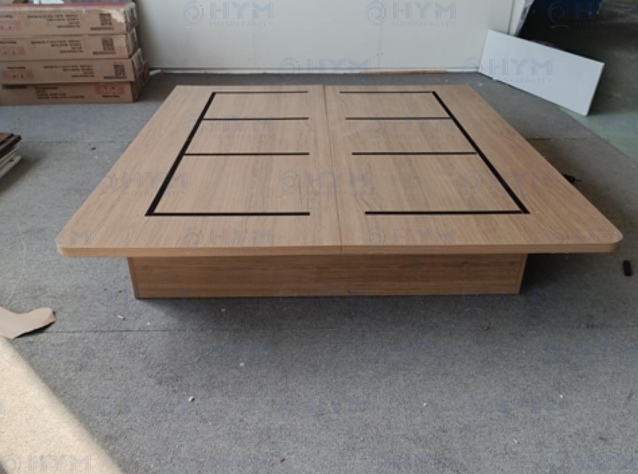 GR-306 Hampton Inn by Hilton hotel wood Guestroom Queen Platform Bed Base
