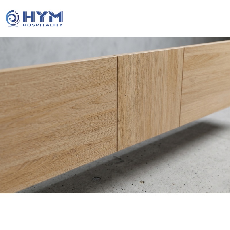 Days Inn by Wyndham brand-standard Double Queen headboard GR-309 with a durable wood-grain laminate finish for hotel guestroom FF&E projects.